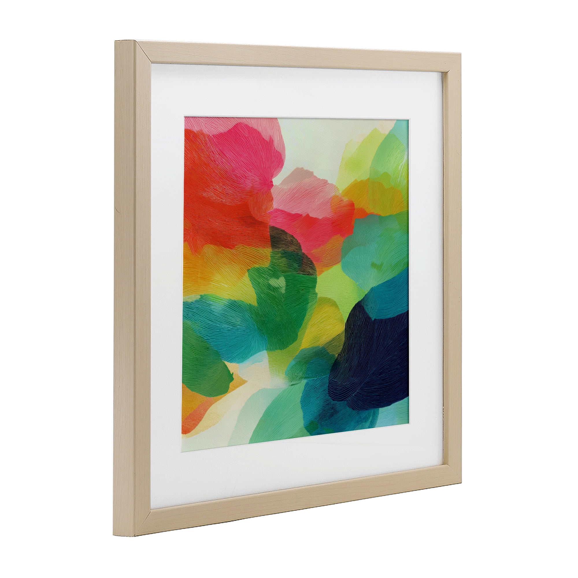 Stupell Industries Vivid Flowing Color Field Birch Framed Print Under Glass, design by Chromatic Storm Studio