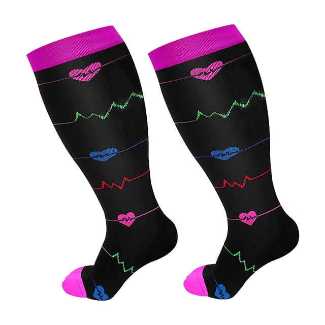 GDREDA Stockings | Oversized Knee-High Tight Socks for Comfortable Support and Stretch Fit Purple,XXL