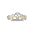 thumbnail image 2 of 10kt Yellow Gold Womens Round Diamond Heart Crown Fashion Ring 1/4 Cttw, 2 of 4