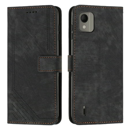 Nokia C110 Case ,Wallet Magnetic Shockproof Scratch Proof Flip Leather Cover for Nokia C110