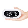 thumbnail image 2 of REACHER Small LED Digital Alarm Clock with Snooze, Simple to Operate, Full Range Brightness Dimmer, Adjustable Alarm Volume, Outlet Powered Compact Clock for Bedrooms, Bedside, Desk, Shelf, 2 of 7