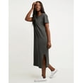 thumbnail image 2 of Hanes Women's Garment Dyed Midi Dress New Railroad Grey XS, 2 of 6