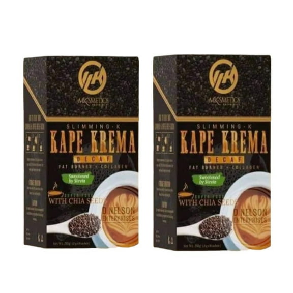 2 Boxes MK’SMETICS Slimming-K KAPE KREMA Decaf Coffee by Madam Kilay
