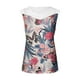 thumbnail image 4 of Camiseta sin mangas de encaje con estampado de mujer Camiseta sin mangas de empalme de cuello redondo Camiseta ligera y cómoda delgada OAVQHLG3B Store lin121212, 4 of 5