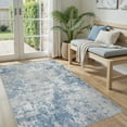 thumbnail image 5 of UERMEI 3x5 Washable Area Rugs for Living Room, Modern Abstract Printed Rug, Vacuum-Friendly, Non Slip Indoor Rug for Bedroom Entryway Home Decor Carpet, Ice Blue, 5 of 7