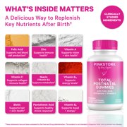 Pink Stork Postnatal Gummies, Multivitamin for Nursing Moms, Lactation Supplement with Folate, 60ct