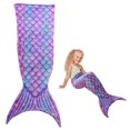 ARLAJO Mermaid Tail Blanket for Kids, Super Soft Plush Flannel Sleeping ...