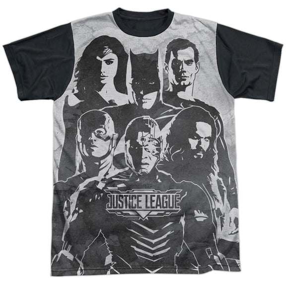 Justice League Movie The League Mens Sublimation Shirt with Black Back