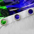 thumbnail image 4 of Erosebridal Race Car Blackout Curtains, Speed Light Window Curtains Pack of 2 (38x45 Each), Green Blue, 4 of 5