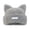 Gray, variant on Women's Knitted Cat Ear Beanie, Winter Warm Fuzzy Skull Cap with Earflaps - Slouchy Plush Ski Hat for Cold Weather, Snow, and Outdoor Activities