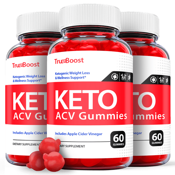 (3 Pack) True Boost Keto ACV Gummies - Supplement for Weight Loss - Energy & Focus Boosting Dietary Supplements for Weight Management & Metabolism - Fat Burn - 180 Gummies