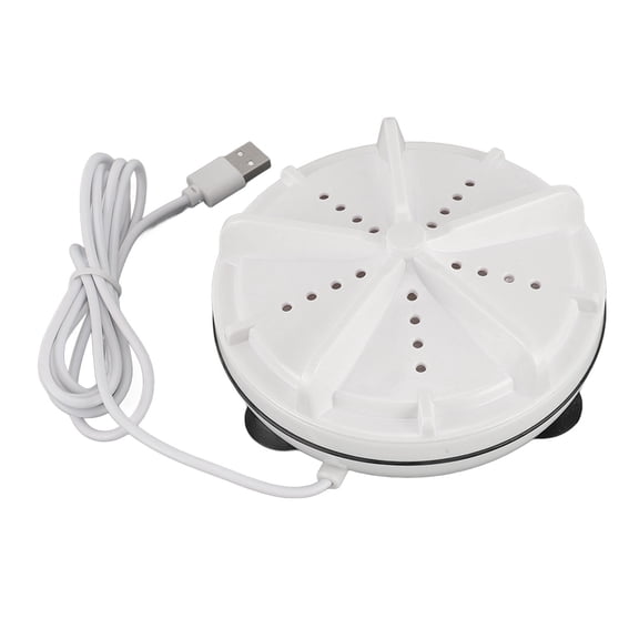 Xirurus Portable Washing Machine 10W USB Mini Turbine Washer, Compact Laundry Cleaning Device for Underwear, Baby Clothes, Business Travel and Small Apartment Living, 4.7 inches / 12 cm, White