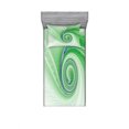 thumbnail image 2 of Spires Bedding Set with Sheet & Covers, Curve Windsround Fixed Motif Continuously Increasing Spirals Computer Print, Printed Bedroom Decor 2 Shams, 4 Sizes, Green, by Ambesonne, 2 of 3