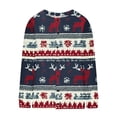 thumbnail image 4 of Brnmxoke Ugly Christmas Sweater for Woman Plus Size Xmas Open Front Button Down Knitted Cardigans Crochet Fall Winter Print Long Sleeve Coat Navy,S, 4 of 5