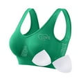 thumbnail image 2 of Loopsun Womens Bra Plus Size, Sports Bras for Women, Women Seamless Printing Sports Wirefree Yoga Bra with Removable Pads Green XXXXL, 2 of 5