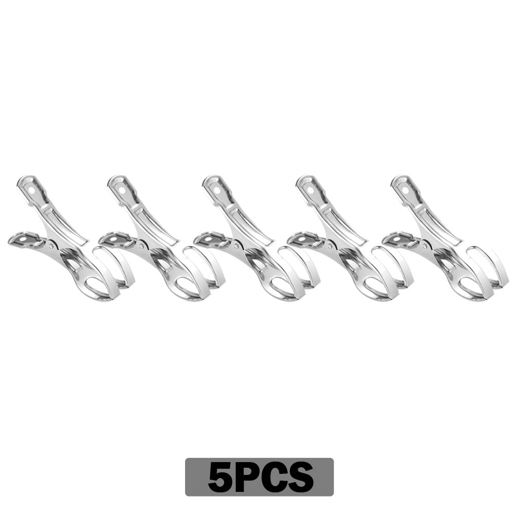 Beach Towel Clips Clamps Stainless Steel, 5 Pack 4.3 Inch Large Heavy