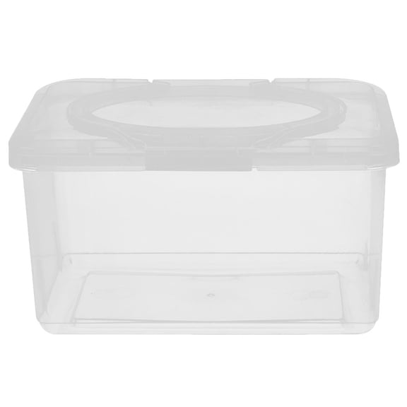 WRITWAA Clear Plastic Baby Wipes Box with Lid, Portable Travel Tissue Dispenser, Leakproof Wipes Storage Case