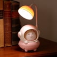 thumbnail image 5 of JOGZMZ Cute Astronaut Cat Desk Lamp USB Rechargeable LED Table Light Flexible Gooseneck with Pen Holder for Home Office Decor, 5 of 6