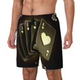 thumbnail image 1 of Fotbe Casino Cards 1 Traje de Baño para Hombre – Shorts de Natación de Secado Rápido con Forro y Bolsillos-Large, 1 of 6