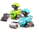 thumbnail image 7 of Esaierr Kids Toddler Construction Car Toys Press Engineering Vehicle Toys 2 PCS Excavator Bulldozer Road Roller and Drill Truck Set Boys Girls Mini Car Toys, 7 of 7