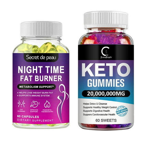Keto Diet Gummies Weight Loss Gummies + Night Time Fat Burner