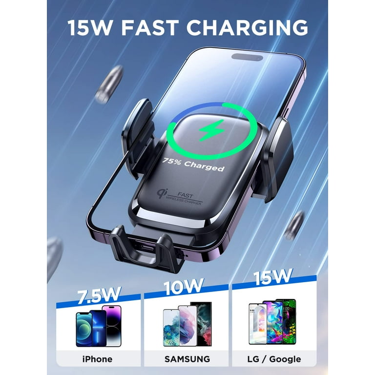 J.Burrows 15W Wireless Charger With Car Mount Mint