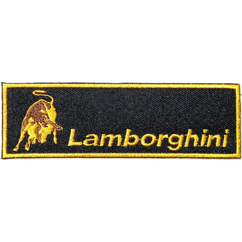Lamborghini Tonino Logo 4.5" x 1.5" Logo Sew Ironed On Badge Embroidery