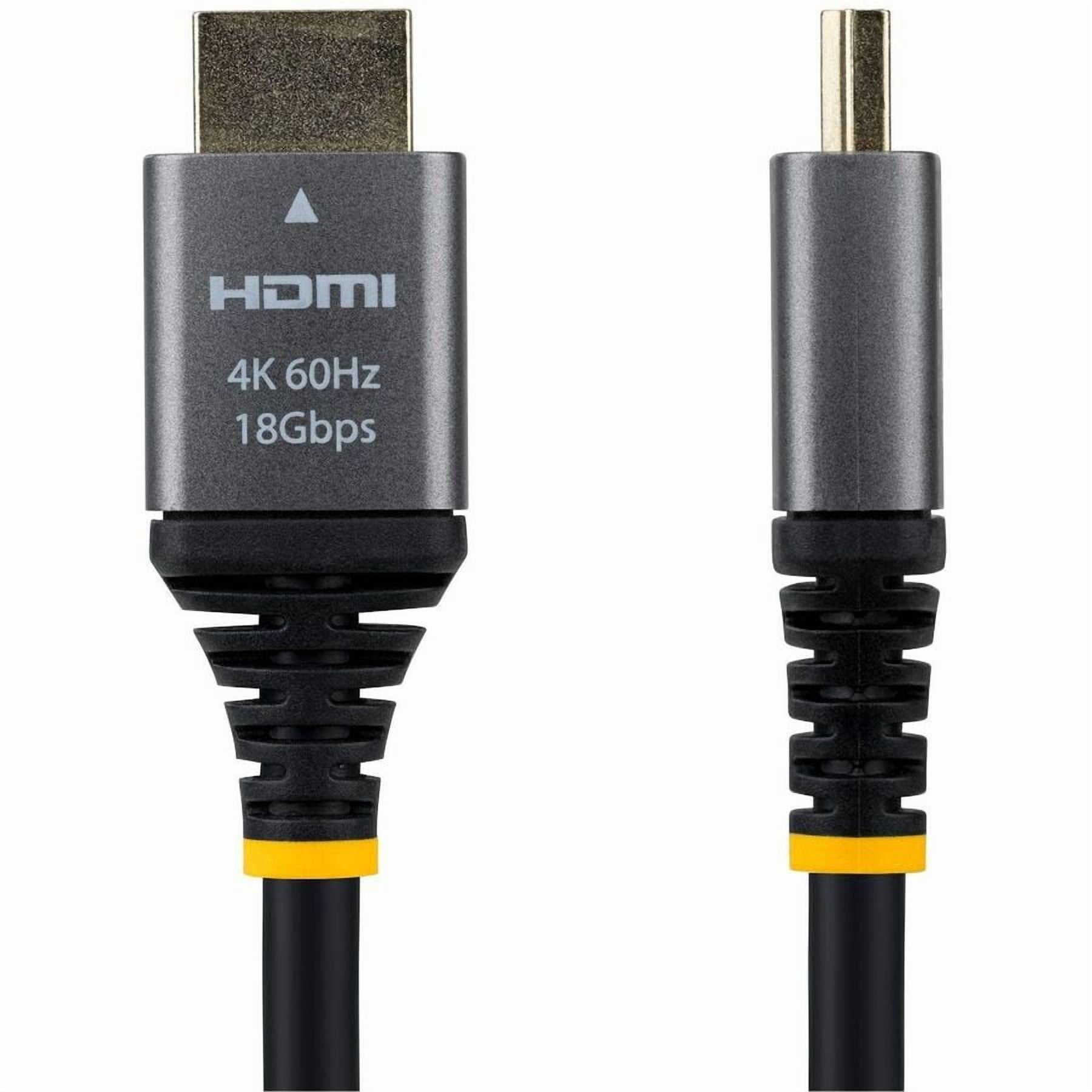 StarTech 6ft [1.8m] Premium Certified High Speed HDMI Cable, 4K 60Hz/1440p 144Hz, High-Flex HDMI 2.0 Cable with HDR10/ARC, 18Gbps (hdmmv6f)