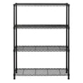 thumbnail image 2 of Ktaxon 4-Tier Metal Shelving Unit, Adjustable Shelf Organizer for Garage Kitchen, Storage Rack Capacity for 1100 lbs, 36"W x 14"D x 55"H, Black, 2 of 14