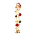 thumbnail image 2 of Radiant Angel Christmas Decor with Led Lights and Bells, Shining Front Door Hanging Decor with Snowflakes for Porch, Outdoor Hanging Decor with Red Blooms for Winter, 2 of 6