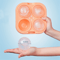 thumbnail image 3 of Ice Ball Maker Large 6.5cm Big Round Sphere High Balls Ice Shape Cube-Mold Tray for Whiskey Cocktail White PP+TPE, 3 of 9