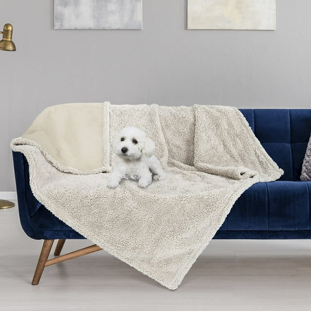 Kritter Planet Manta impermeable para perros, manta reversible a prueba de agua para mascotas, para sofá cama y sofá, fundas lavables para perros grandes, protege los muebles de la suciedad y los acci