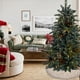 thumbnail image 5 of Árbol de Navidad Falda Alfombra Blanco Delantal de Pelo Largo,Nieve Algodón Redondo Cojín Base Decoración 100x100cm,Decoraciones Del Árbol de Navidad, 5 of 7