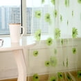 thumbnail image 4 of Cortina Cortina de puerta con estampado de girasol, cortinas de tul para sala de estar (verde) Wdftyju Libre de BPA, 4 of 9