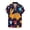 Dark Blue, variant on Men's Fashion Casual Easter 3D Digital Rabbit Print Short Sleeve Button Down Shirt Dark Blue L
