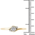 thumbnail image 4 of 1/10 Carat T.W. Diamond Bypass Cluster 10kt Yellow Gold Engagement Ring, 4 of 5