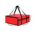 thumbnail image 2 of Insulated Pizza Delivery Bag, 20" x 20" x 8" Hot & Cold Food Warmer Carrier, Insulated Grocery Cooler Bag for Catering, Delivery Drivers, Restaurant Use(Red), 2 of 2
