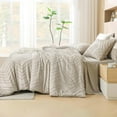 thumbnail image 4 of King Size Comforter Set with Sheets Beige - 7 Pieces Bed in a Bag King Chevron Tufted Boho Luxury Bedding Sets with Comforter, Sheets, Pillowcases & Shams, 4 of 4
