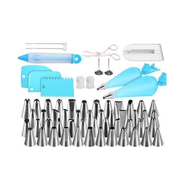 Kit de suministros de decoración de pasteles Yuarrent 62 Piezas Puntas de glaseado Bolsas de repostería Acopladores