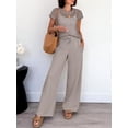 thumbnail image 4 of Suéter ANRABESS de dos piezas, pantalones anchos para mujer, 4 of 7