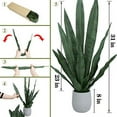 thumbnail image 3 of Summer Flower 21pcs Fake Snake Plant Leaves Set,23inch Tall Faux Sansevieria Plants Outdoor,Artificial Snake Plant Leaf,4 Sizes for Indoor Home Decor,Office,Garden,Tabletop Floor Decorations, 3 of 7