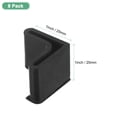 thumbnail image 3 of Uxcell 8-Pack L-Shape Angle Iron Caps, 1 x 1" Rubber Anti Slip Leg Cover for Shelves/Table, Angle Iron Foot Pads, 3 of 6