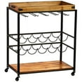 thumbnail image 1 of SEI Chariot de Bar à Plateau Mayson Furniture, Noir et Naturel, 1 of 5