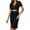 Black, variant on Herrnalise Women Summer Sexy Navel Short Sleeve Dresses Casual Knee Length Dress Deals
