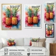thumbnail image 4 of Designart "Fusion Of Gilded Pineapples" Pineapples Wall Art Living Room, 4 of 7