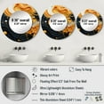thumbnail image 4 of Designart "Orange Black Minimalism Flowing euphony" Abstract Collages Round Mirror Wall Décor Modern - Large Orange Round Mirror - Round Mirror 29" x 29" Inch, 4 of 5