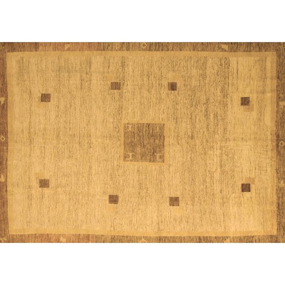 Ahgly Company Indoor Rectangle Abstract Brown Modern Area Rugs, 4' x 6'