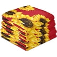 thumbnail image 4 of Coolnut Red Sunflower Kitchen Towels Dish Clothes Soft and Rapid Drying and Absorbent 4PCS Dishcloths Reusable Towels for Kitchen Bathroom Hotel Hand Towels 29"X18" inch Wash cloth, 4 of 7