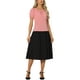 thumbnail image 2 of BLUSA DE CUADROS GINGHAM PARA MUJER CON VOLANTES EN EL CUELLO REDONDO Y MANGA PUFF L ROJO, 2 of 6
