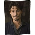 thumbnail image 2 of Johnny Depp Blanket Bedding Fleece Blanket Soft Throw Blankets Lightweight Anti-Static Blanket - 3 Sizes, 2 of 5
